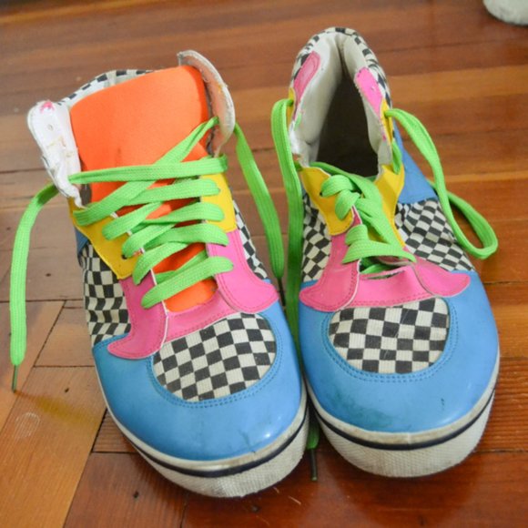 Shoes - 90's Style Neon Coloured High Tops